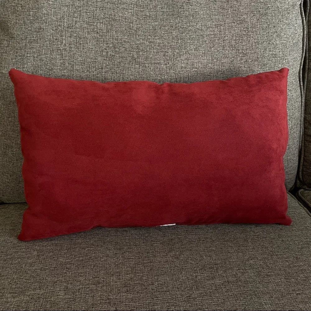 “Just Believe” Holiday Pillow -Red
